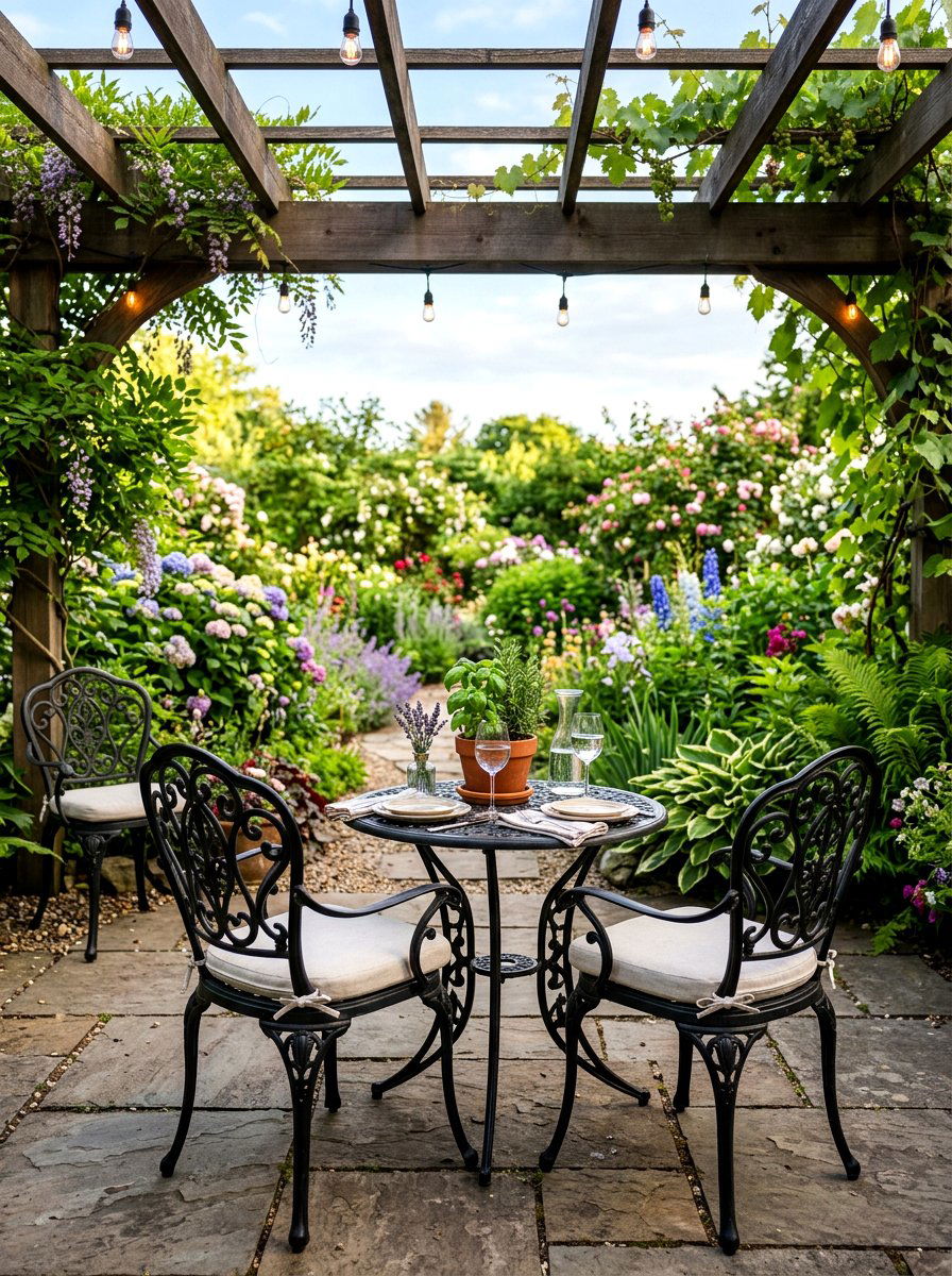 Backyard bistro seating arrangement - 25 Spring Bridesmaid Luncheon Ideas