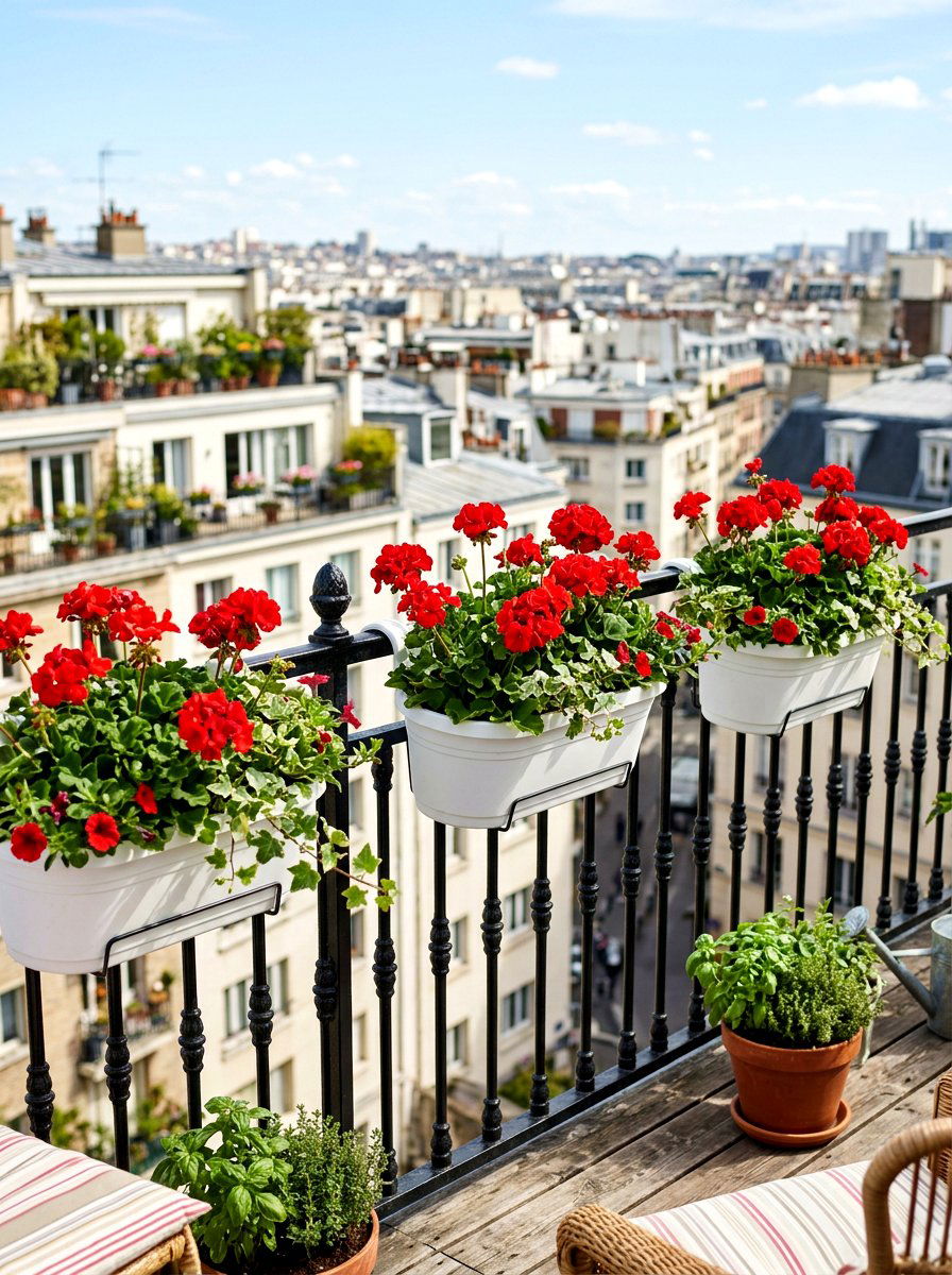 Balcony Railing Planter - 25 Balcony Spring Decor Ideas