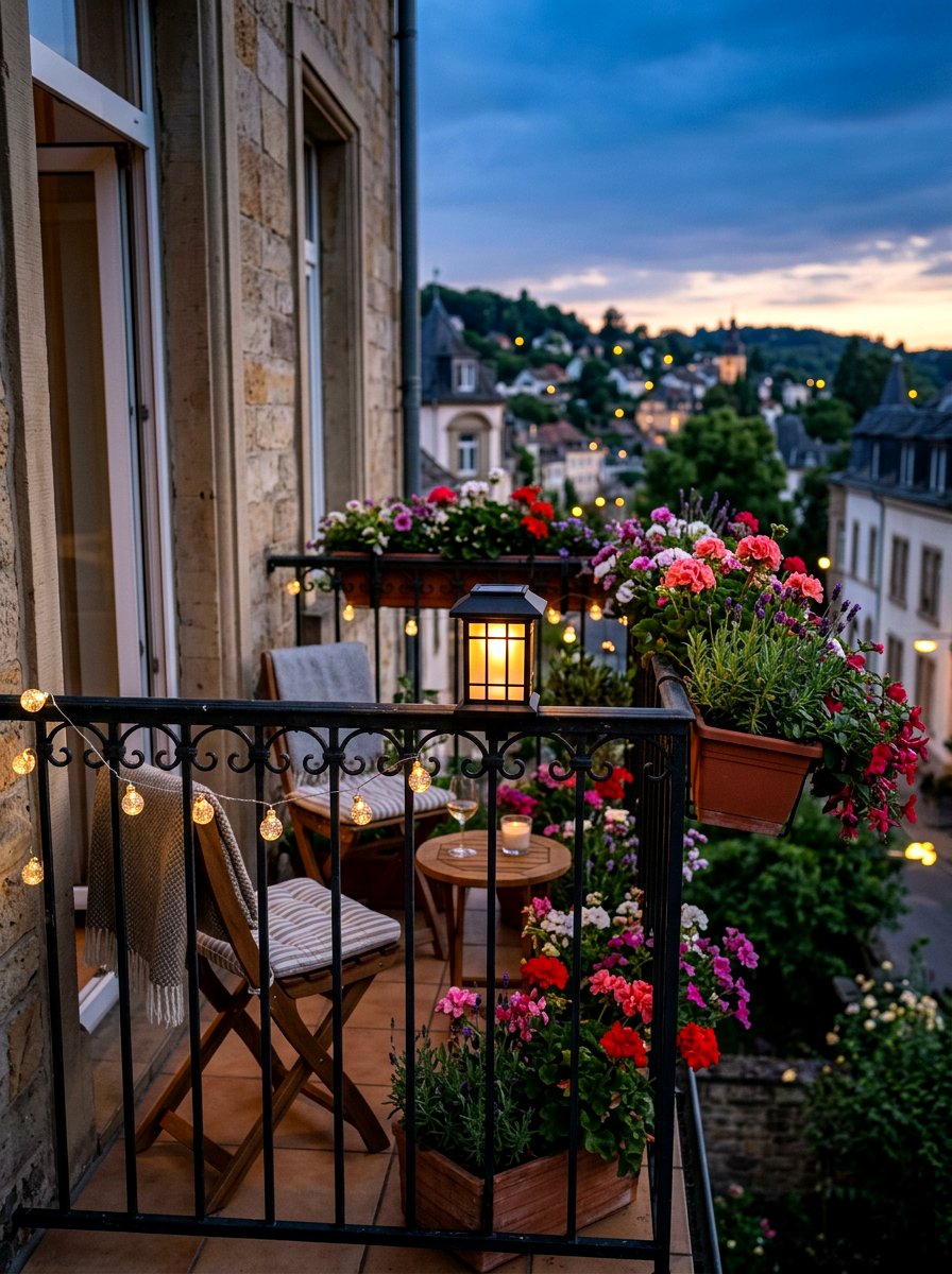 Balcony Railing Solar Light - 25 Spring String Light Ideas