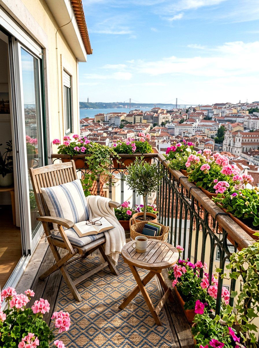 Balcony reading nook - 25 Spring Reading Nook Decor Ideas