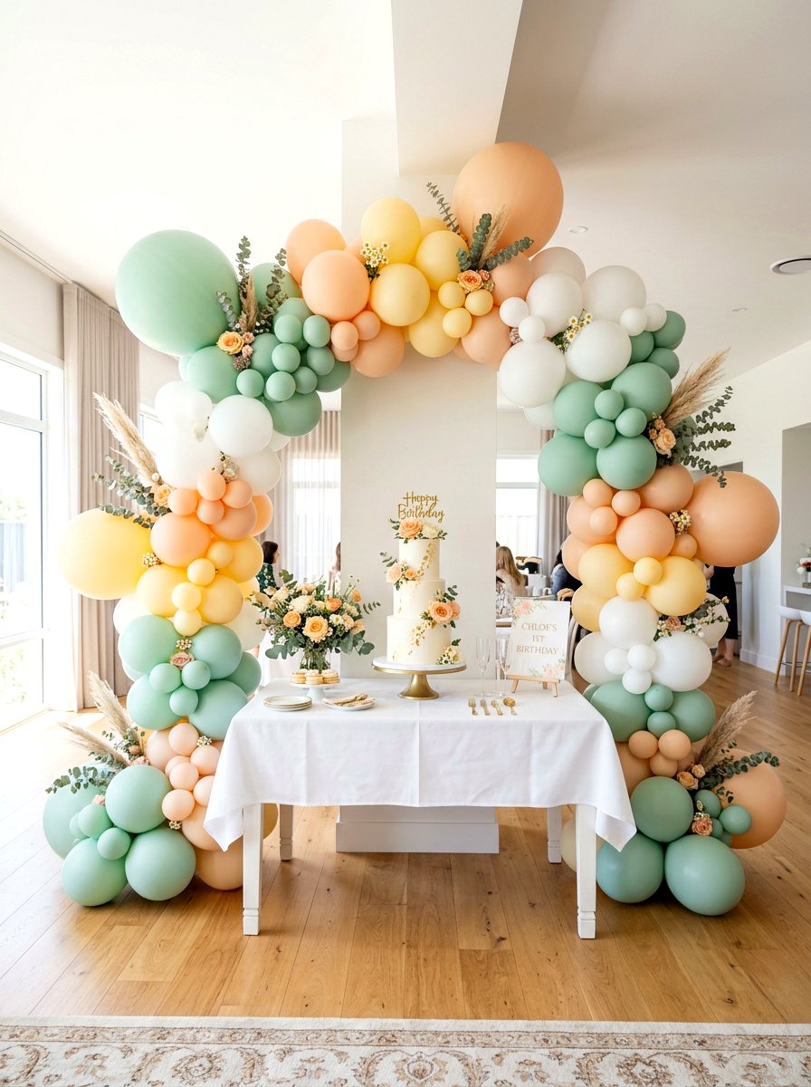 Balloon Arch Pastel Mix - 25 Spring Bridal Shower Decor Ideas
