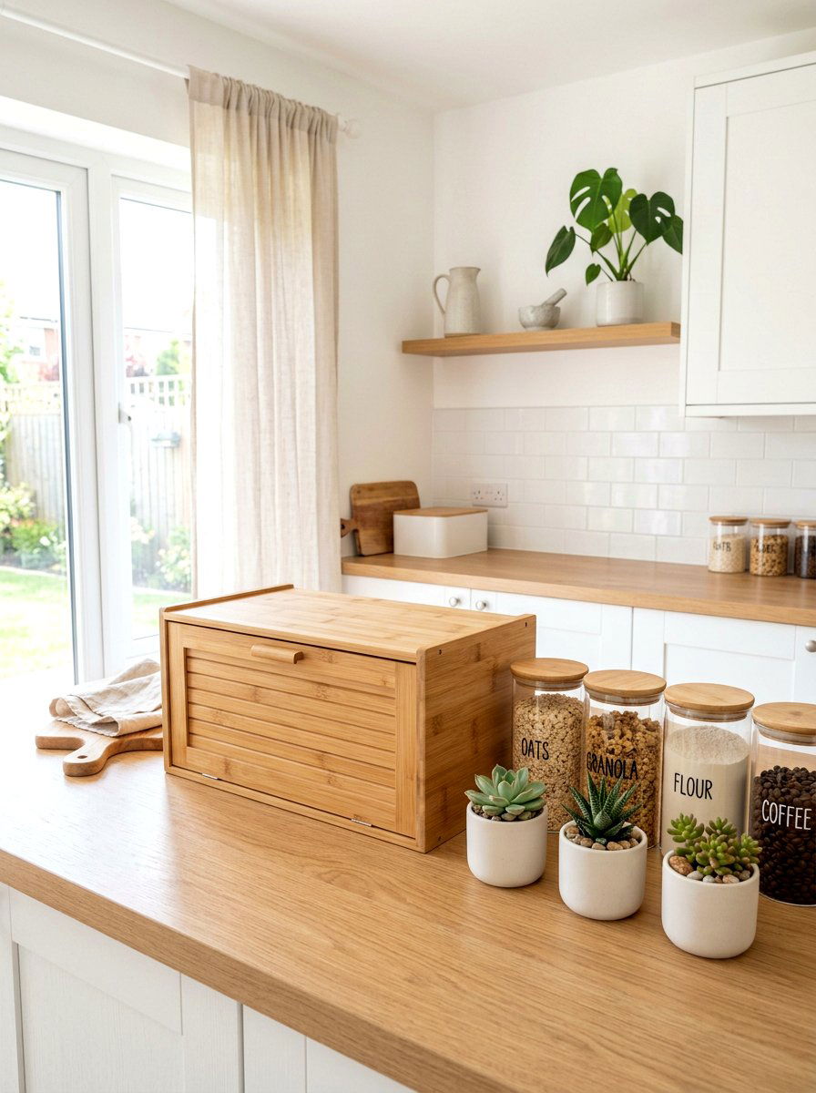 Bamboo Bread Box - 25 Spring Bread Box Decor Ideas