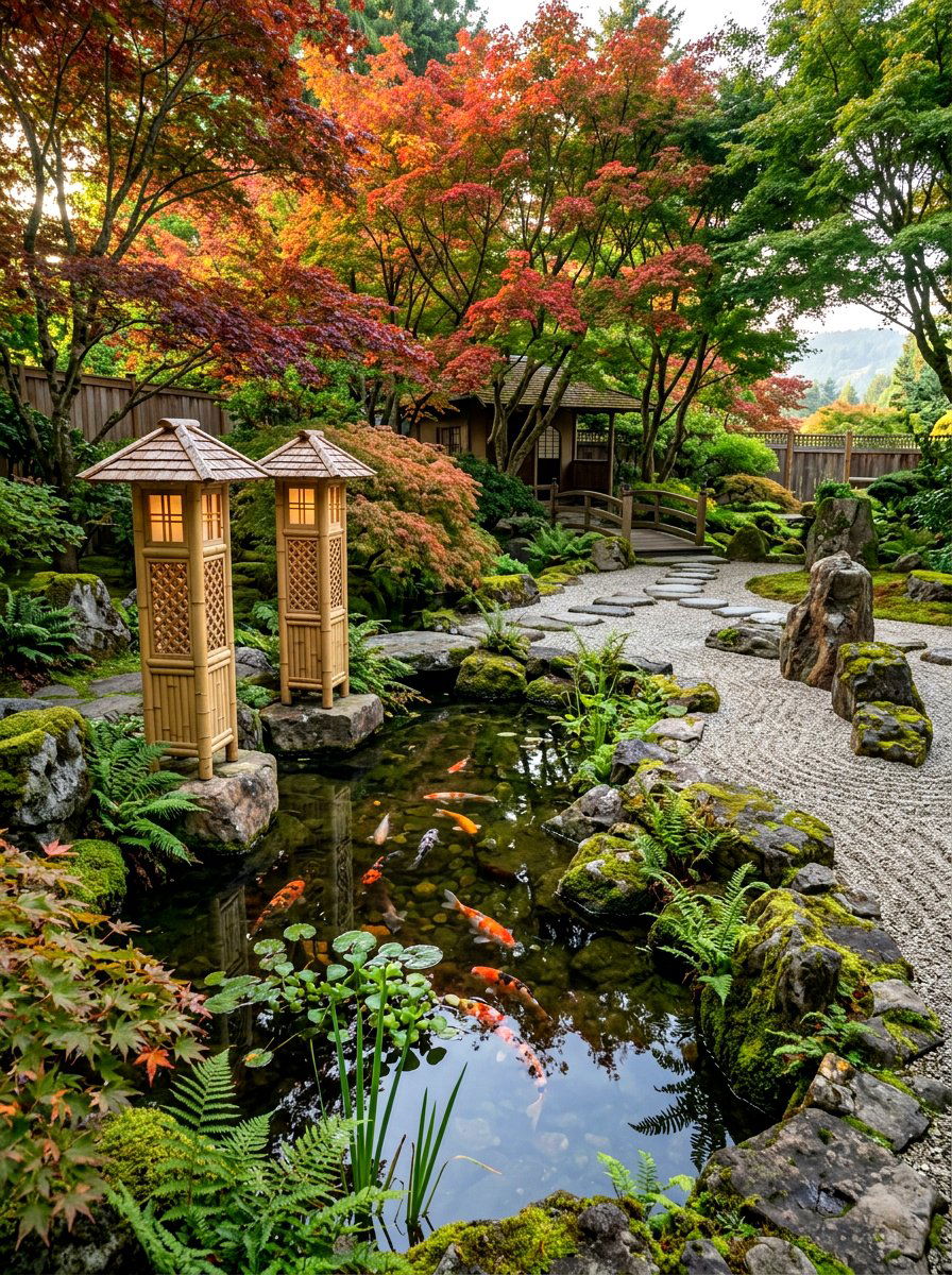 Bamboo Garden Lantern - 25 Spring Garden Lantern Ideas