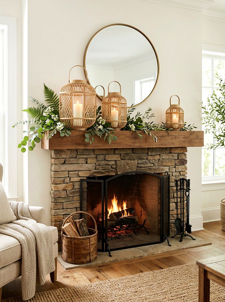 Bamboo Lantern - 25 Spring Woven Decor Ideas