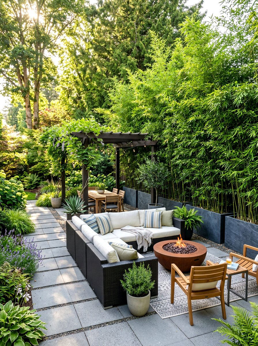 Bamboo Privacy Screen - 25 Spring Tall Plant Ideas