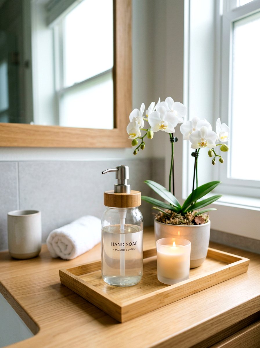 Bamboo Top Soap Pump - 25 Spring Soap Dispenser Ideas