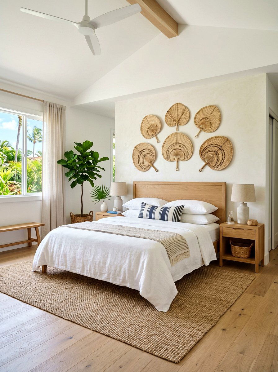 Bamboo Wall Fans - 25 Spring Wall Decor Ideas