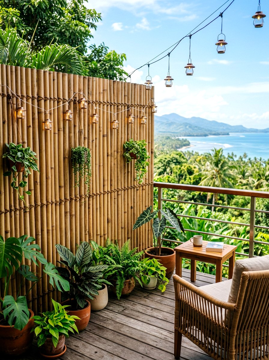 Bamboo Wall Panel - 25 Spring Patio Wall Decor Ideas