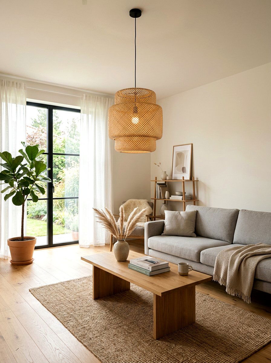 Bamboo hanging lamp - 25 Spring Pendant Light Ideas