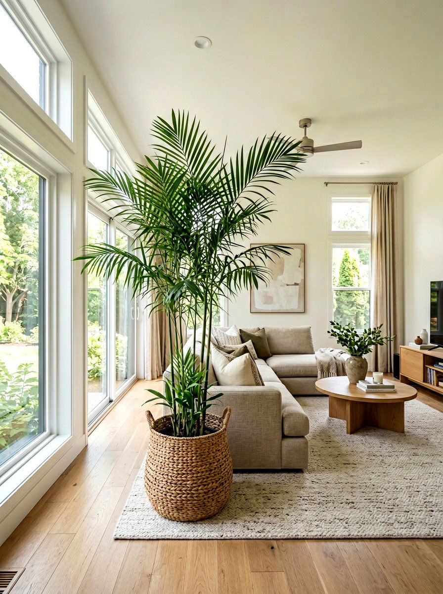 Bamboo palm floor - 25 Spring Indoor Plant Ideas