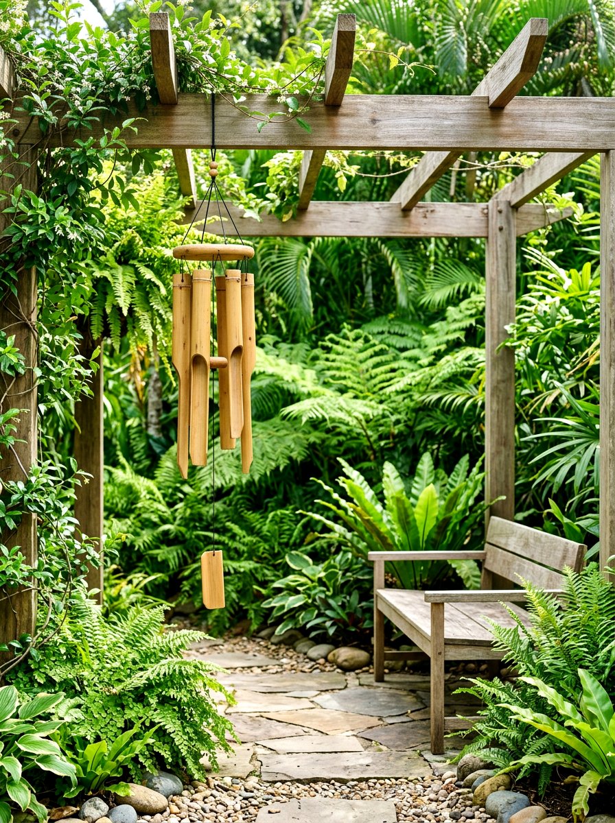 Bamboo wind chime - 25 Spring Wind Chime Ideas