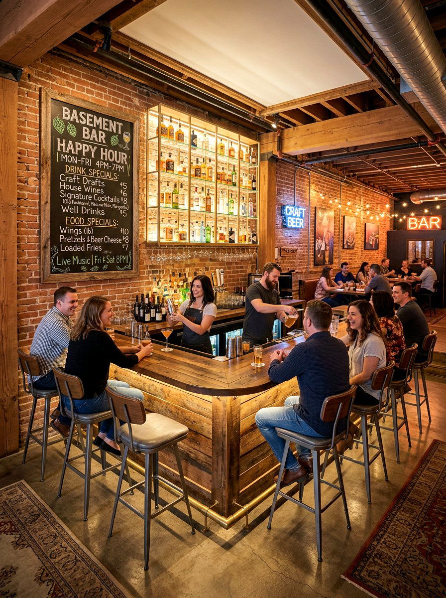 Basement bar happy hour chalkboard - 25 Spring Chalkboard Decor Ideas