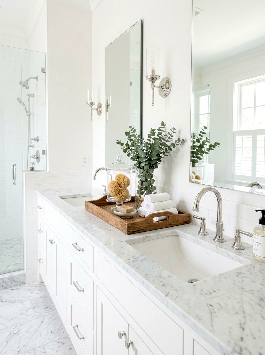 Bathroom Counter Glass Jar - 25 Spring Display Case Ideas