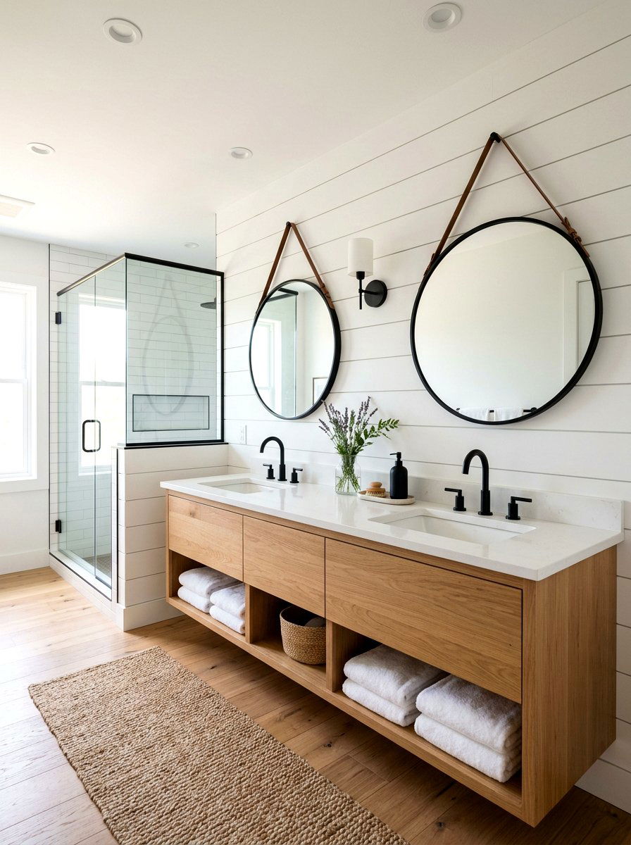 Bathroom Shiplap Wall With Vanity - 25 Spring Shiplap Wall Decor Ideas