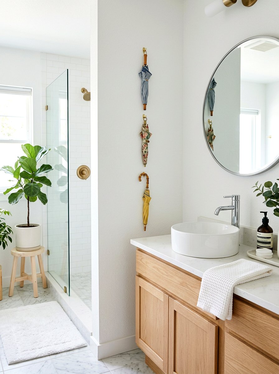 Bathroom Umbrella Wall Art - 25 Spring Umbrella Decor Ideas