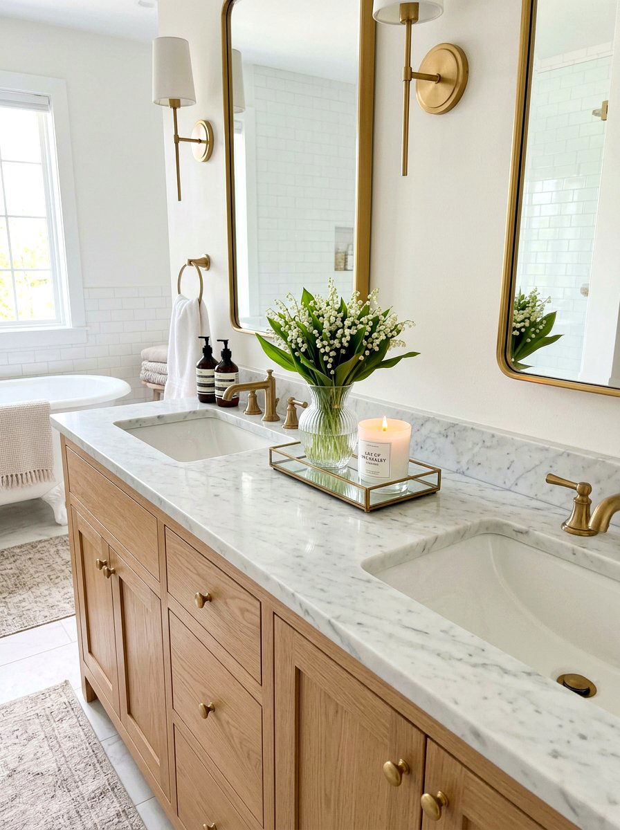 Bathroom Vanity Floral Tray - 25 Spring Wildflower Arrangement Ideas