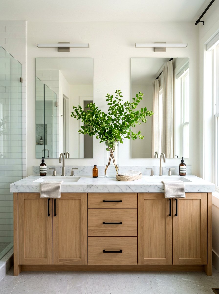 Bathroom Vanity With Refreshing Green Berries - 25 Spring Berry Branch Decor Ideas