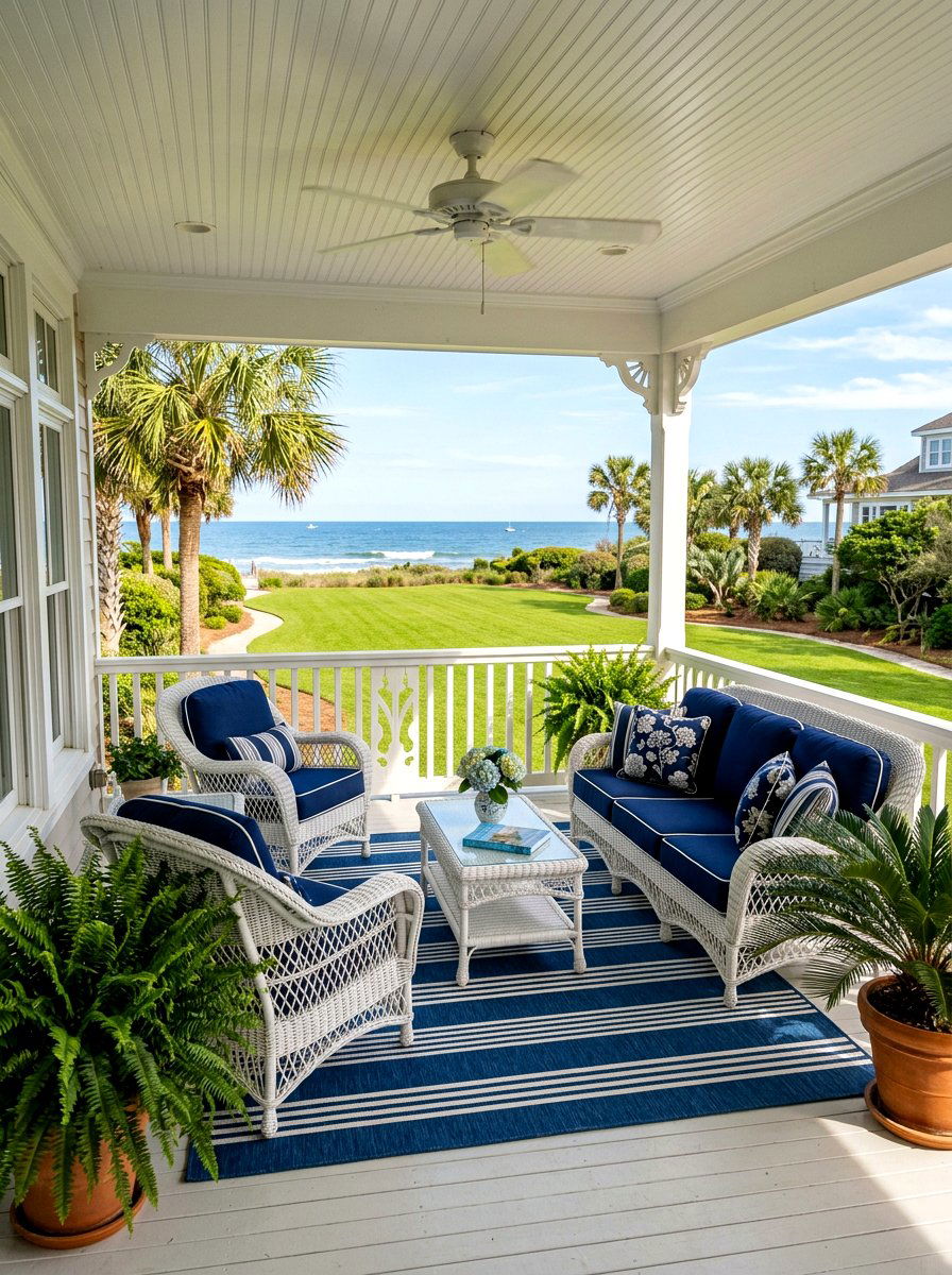 Beach House Porch - 25 Spring Coastal Decor Ideas