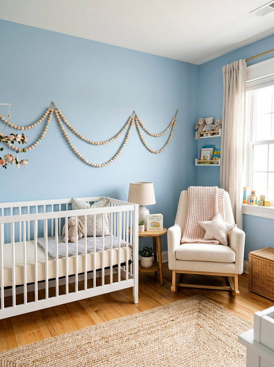 Bead Garland Wall Decor - 25 Spring DIY Wall Art Ideas