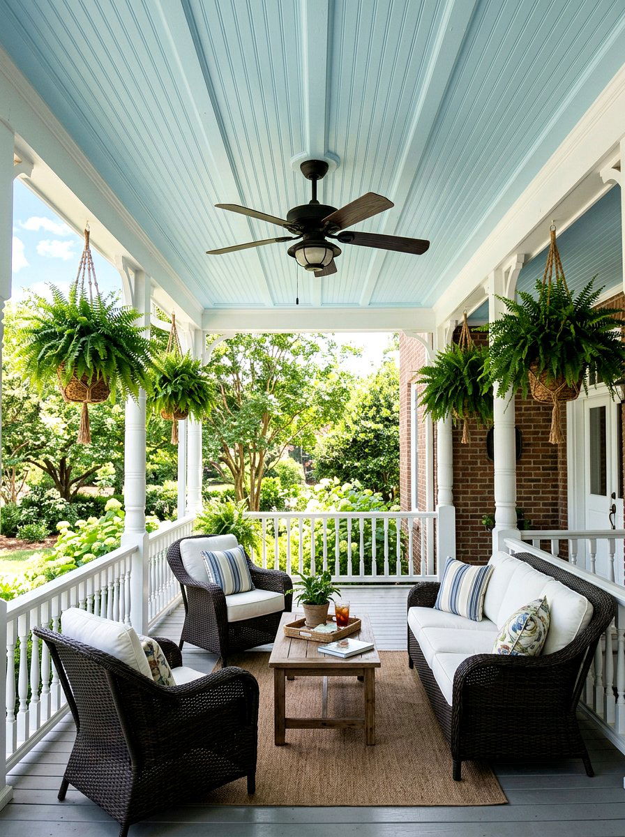 Beadboard Porch Ceiling - 25 Spring Beadboard Decor Ideas