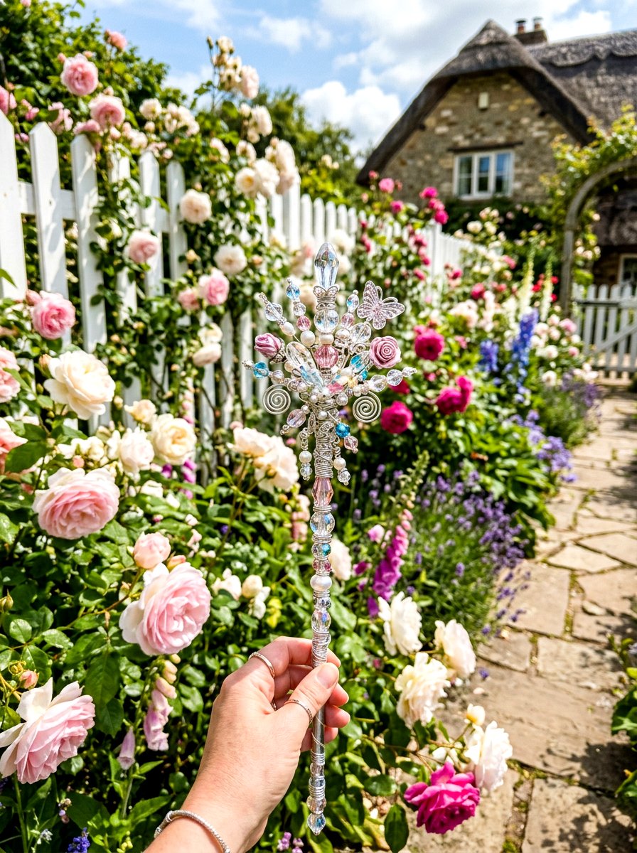 Beaded Garden Wand - 25 Spring Garden Stake Ideas