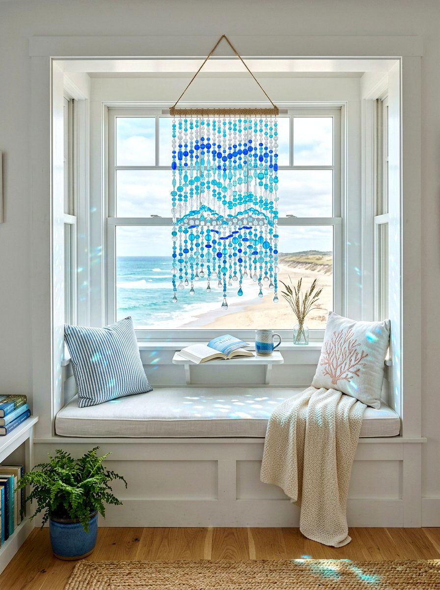 Beaded Glass Window Charm - 25 Spring Sun Catcher Ideas