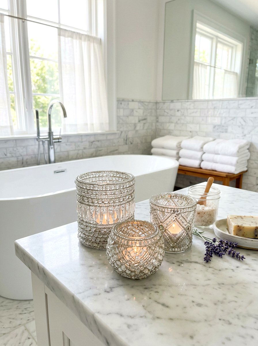 Beaded Votive Holder - 25 Spring Votive Candle Ideas