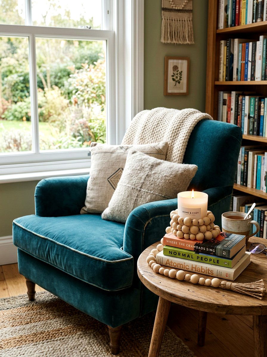 Beaded candle garland - 25 Spring Candle Decor Ideas