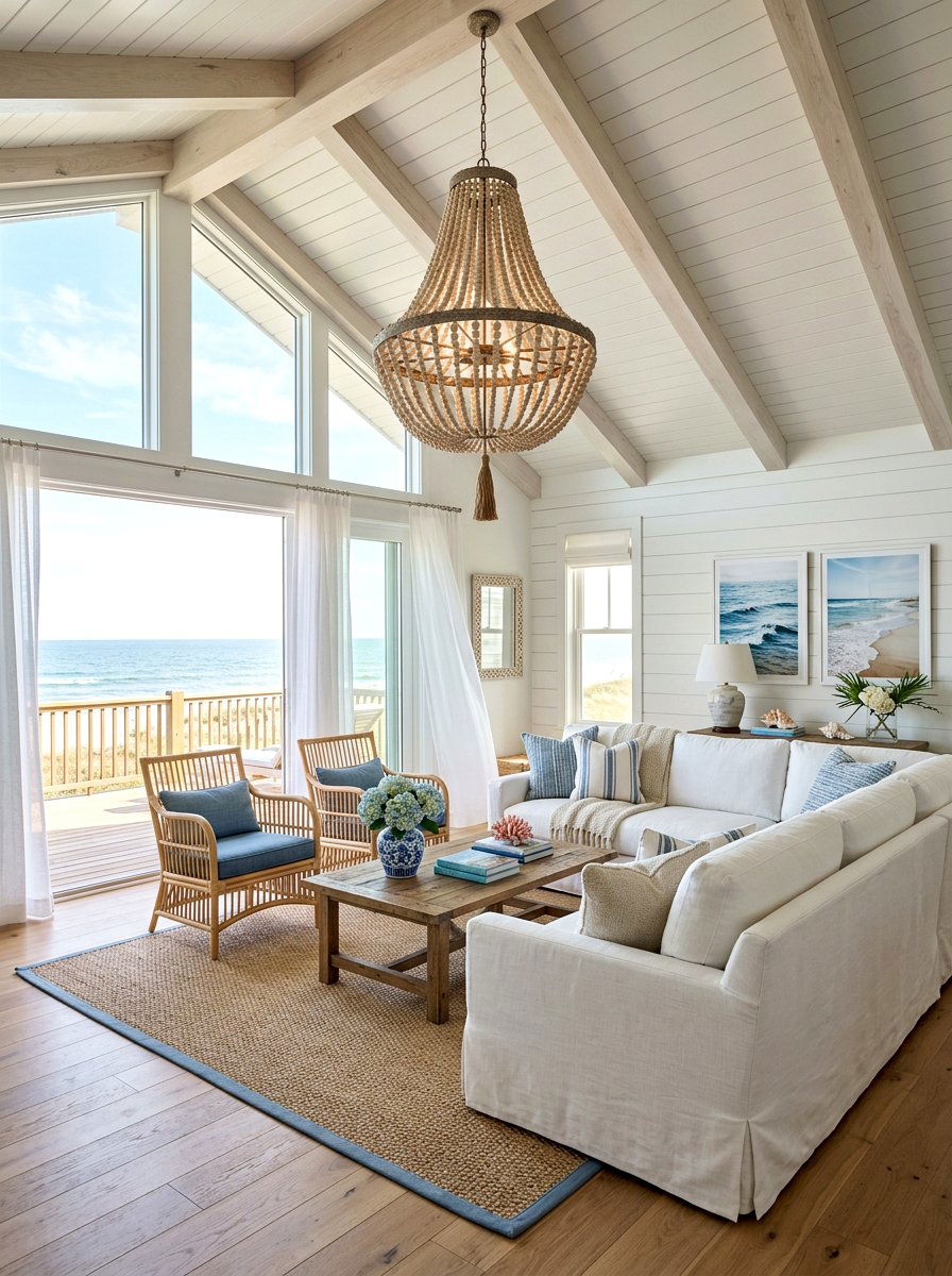 Beaded chandelier pendant - 25 Spring Pendant Light Ideas