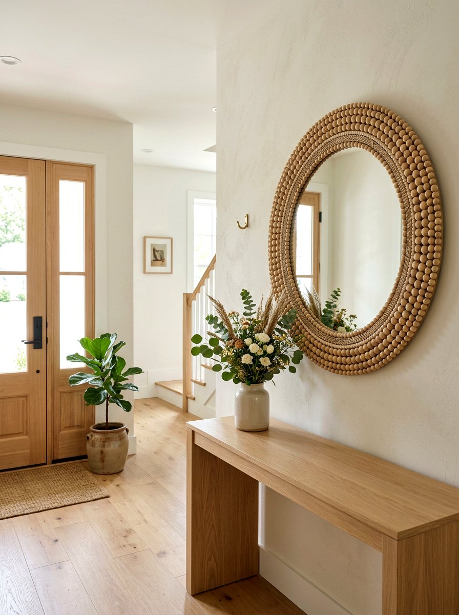 Beaded mirror frame - 25 Spring Beaded Decor Ideas