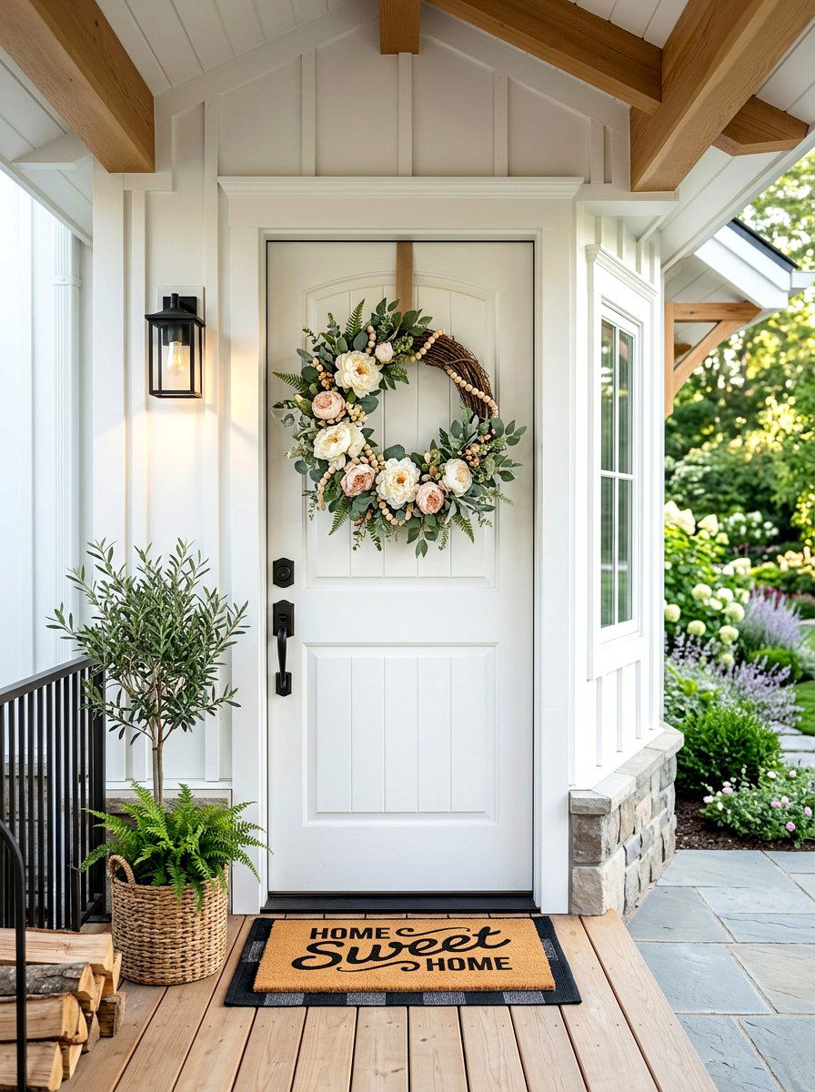 Beaded wreath - 25 Spring Beaded Decor Ideas