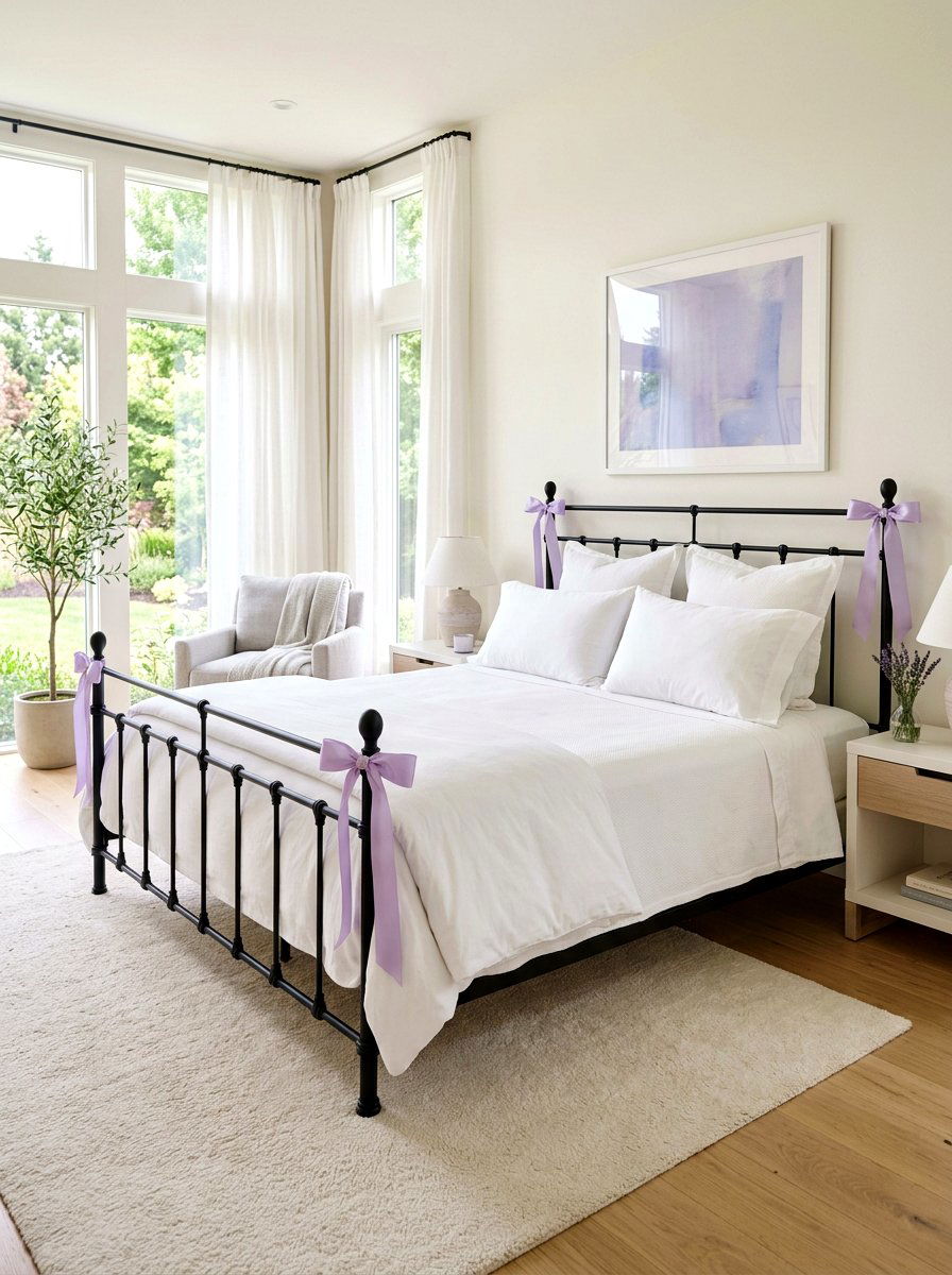 Bed Frame Ribbon - 25 Spring Ribbon Decor Ideas