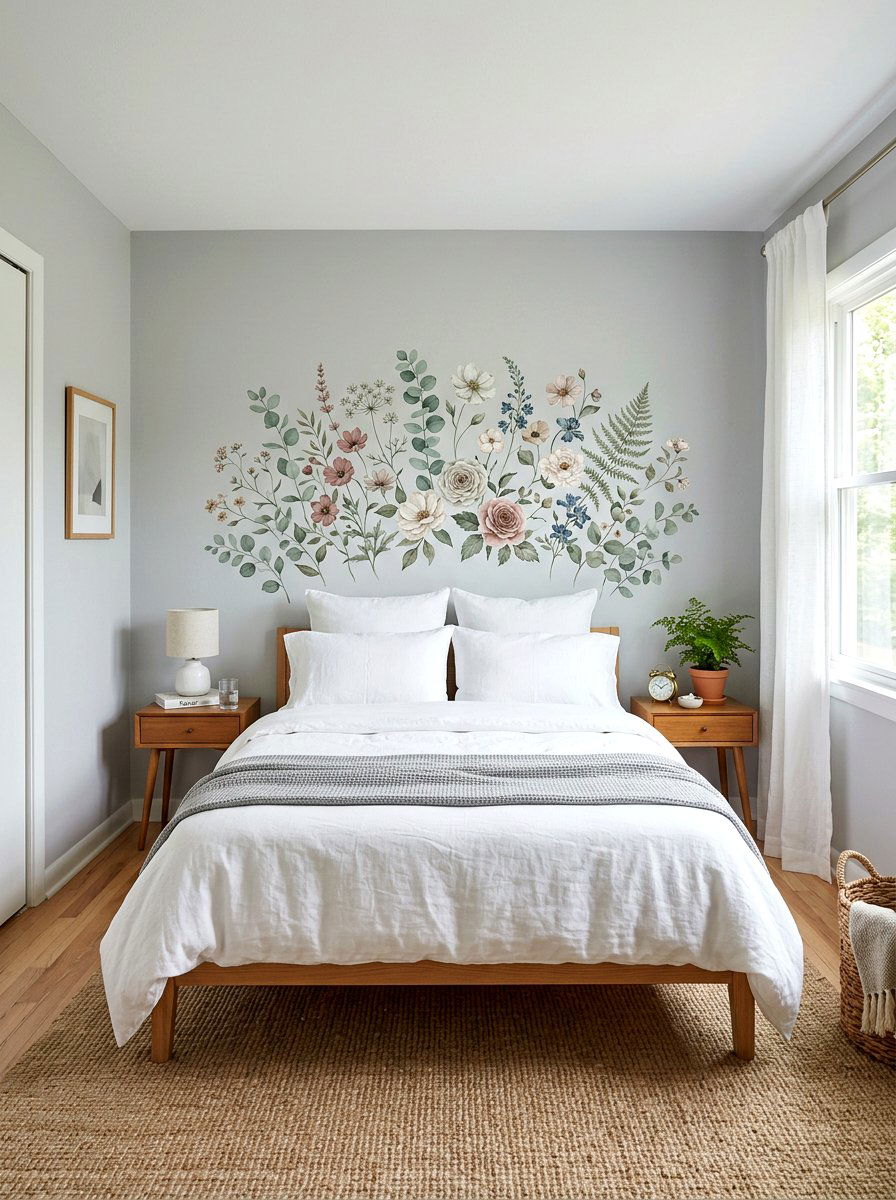 Bed Headboard Sticker - 25 Spring Sticker Decor Ideas