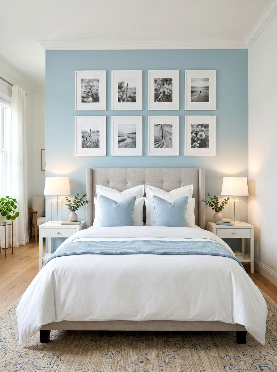 Bedroom Accent Wall Photos - 25 Spring Photo Wall Ideas