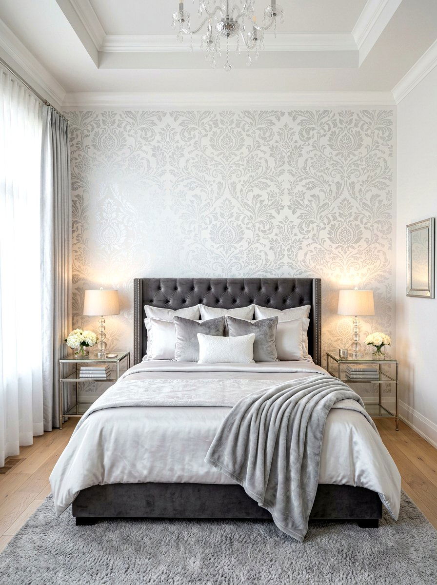 Bedroom Accent Wall Stencil - 25 Spring Stencil Decor Ideas