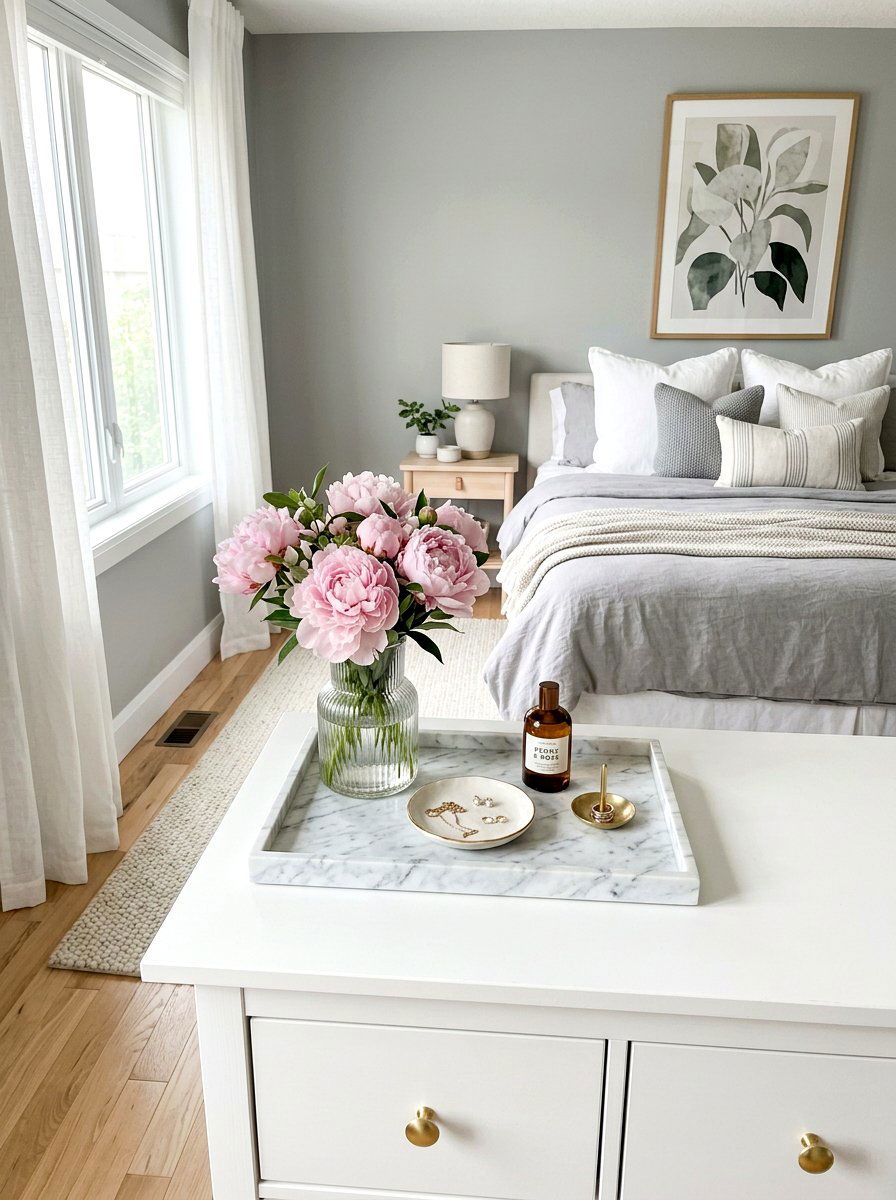 Bedroom Dresser Marble Tray - 25 Spring Marble Tray Decor Ideas