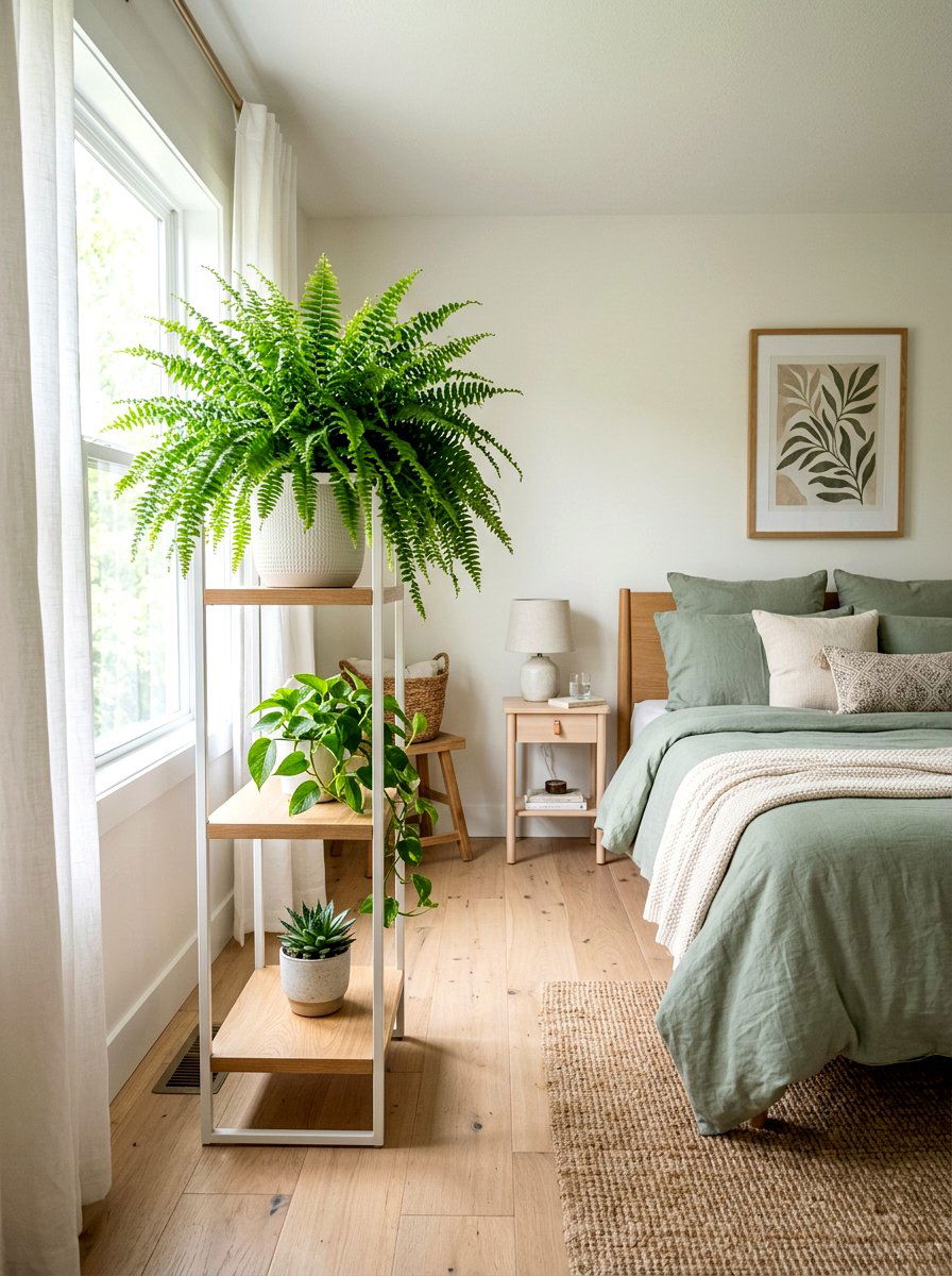Bedroom Fern Plant Stand - 25 Spring Fern Decor Ideas