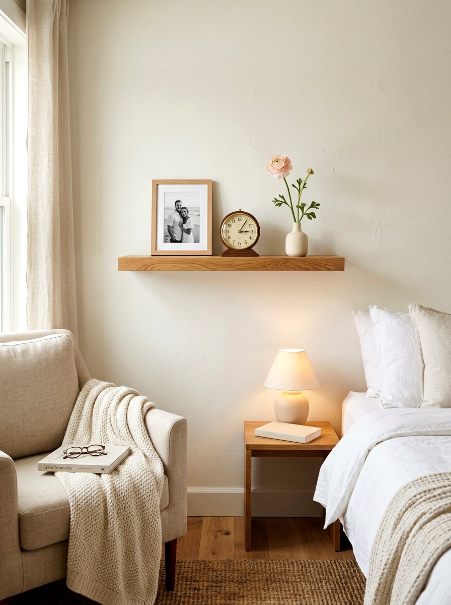 Bedroom Floating Shelf Decor - 25 Spring Floating Shelf Decor Ideas