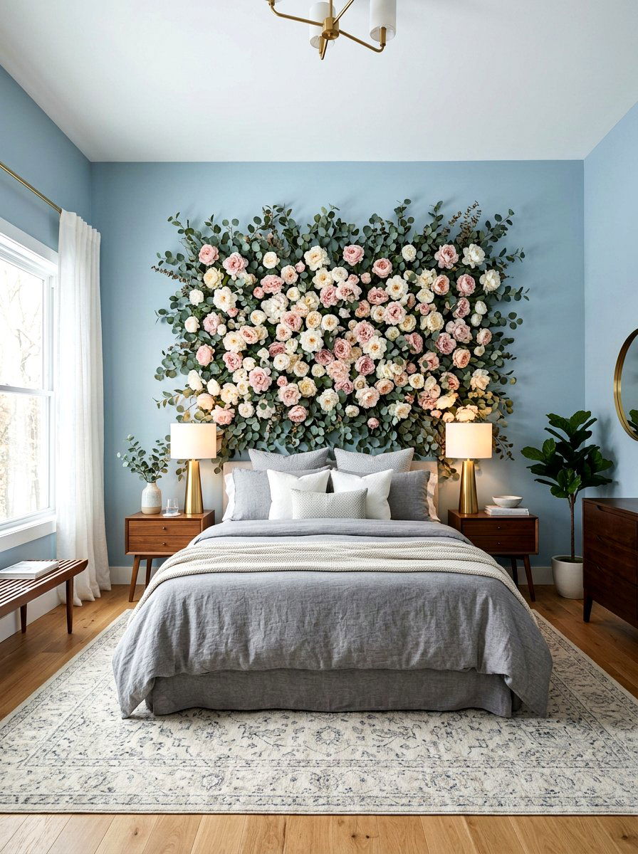 Bedroom Floral Art - 25 Spring Flower Wall Ideas