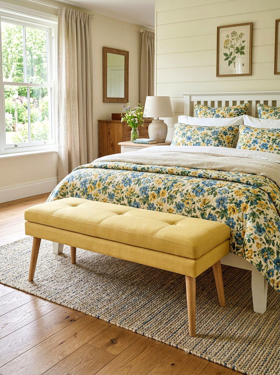 Bedroom bench - 25 Spring Bedroom Chair Ideas