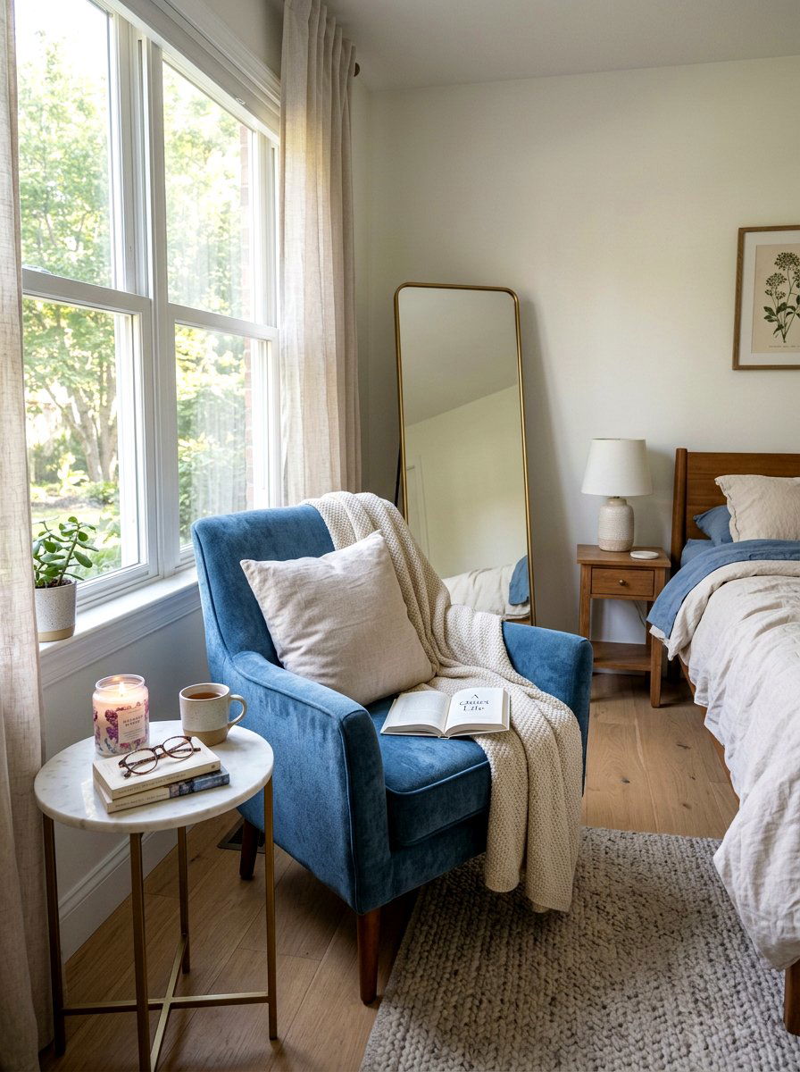 Bedroom corner reading chair - 25 Spring Reading Nook Decor Ideas