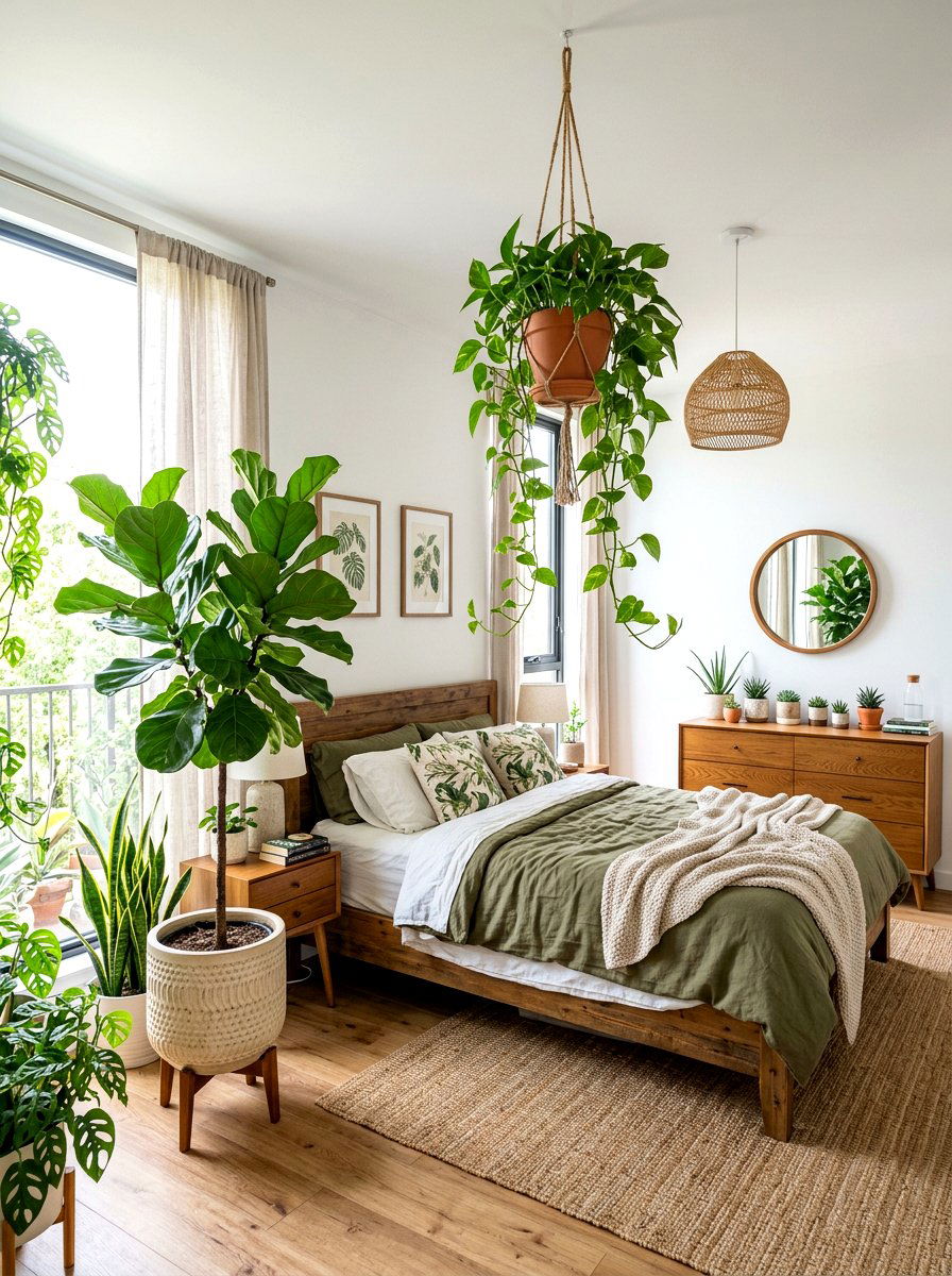 Bedroom indoor plants - 25 Spring Master Bedroom Decor Ideas