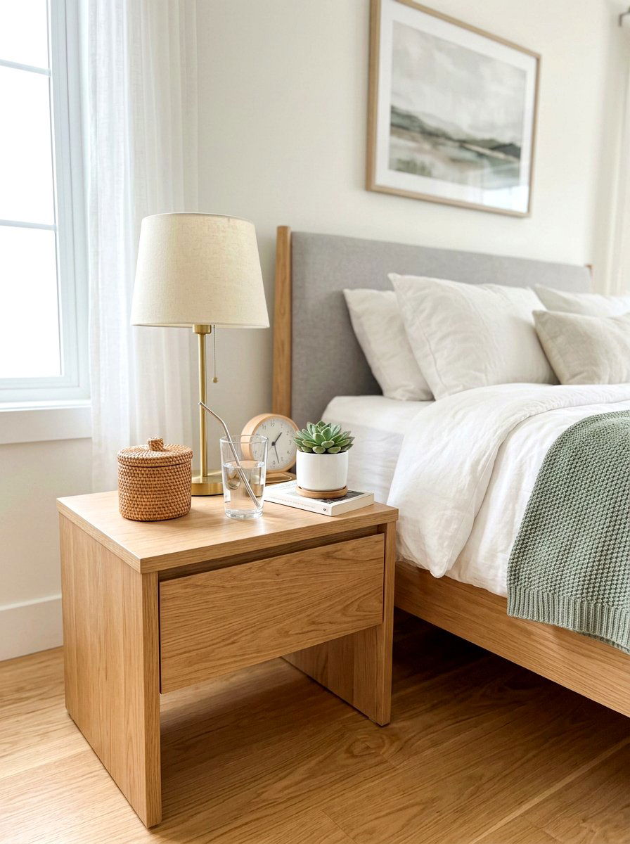 Bedroom nightstand small basket - 25 Spring Basket Decor Ideas