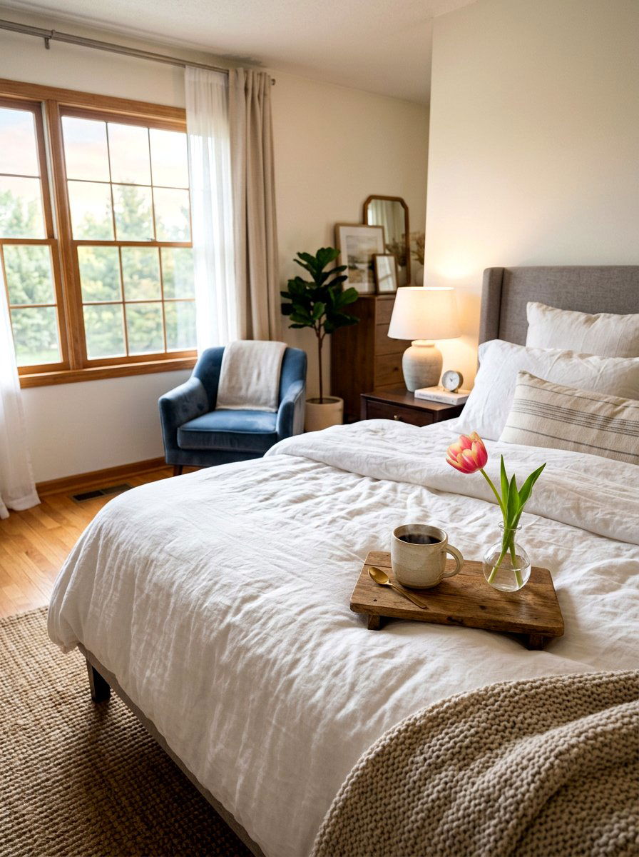 Bedside Morning Coffee Tray - 25 Spring Serving Tray Ideas