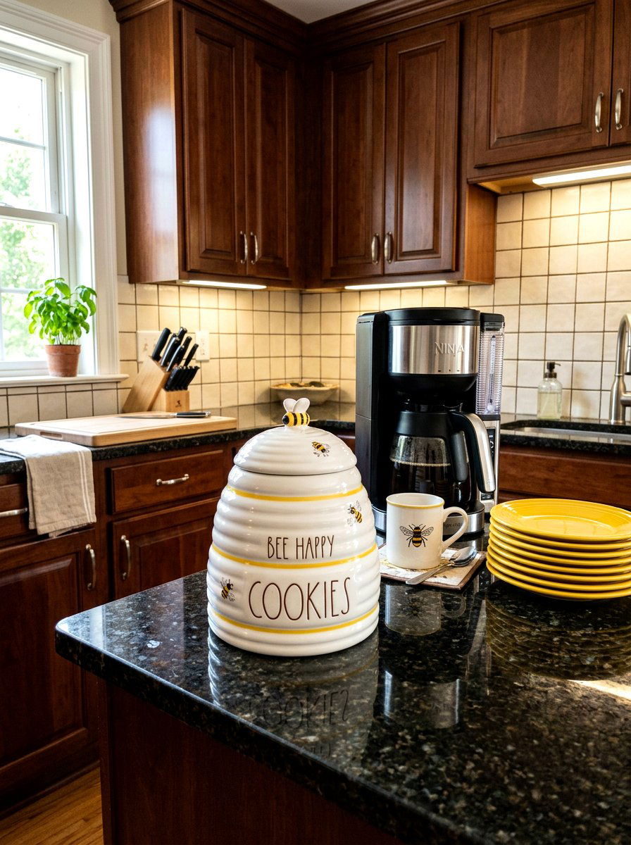 Bee Hive Cookie Jar - 25 Spring Bee Decor Ideas for Kitchen