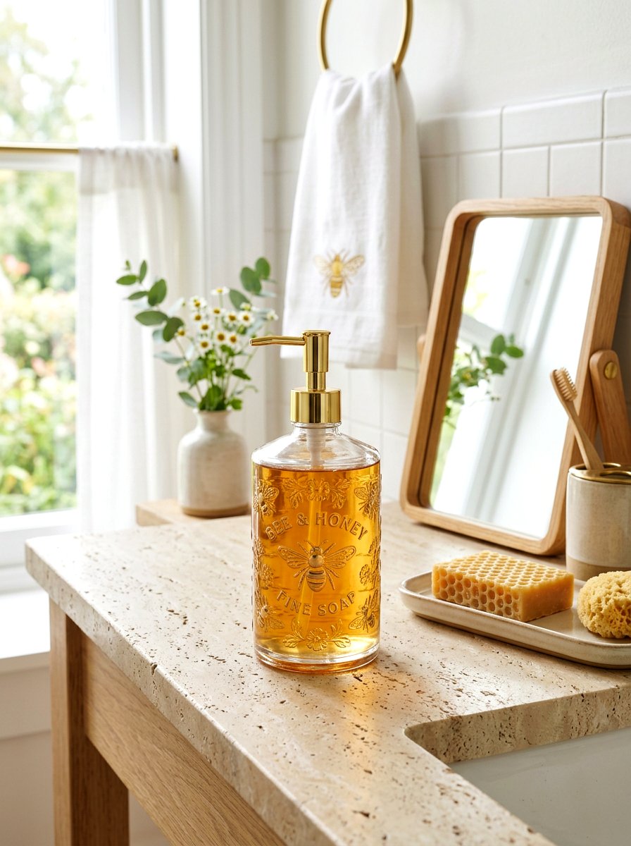 Bee Motif Soap Dispenser - 25 Spring Soap Dispenser Ideas
