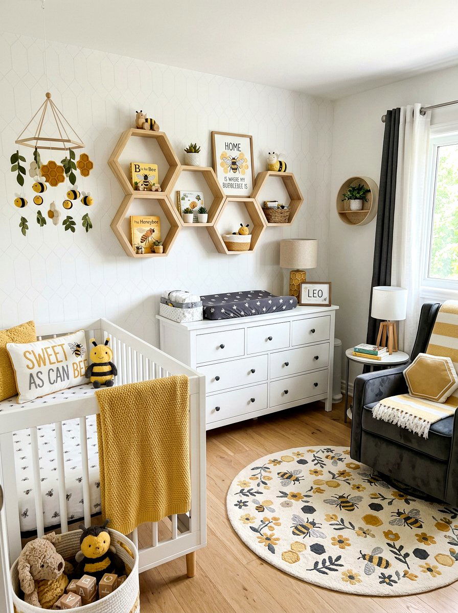 Bee Theme Nursery Decor - 25 Spring Kids Room Decor Ideas