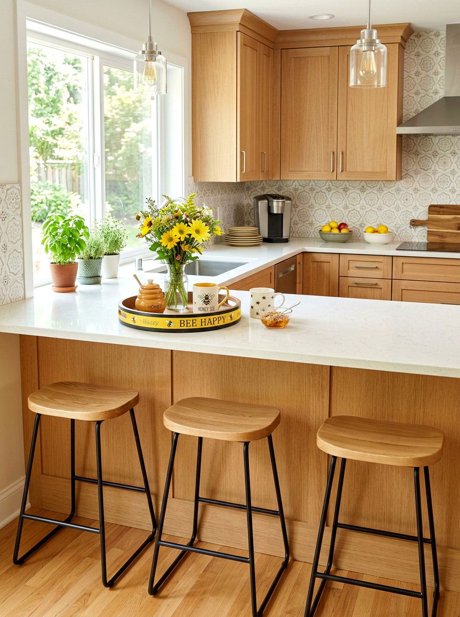 Bee Themed Tray - 25 Spring Round Tray Decor Ideas