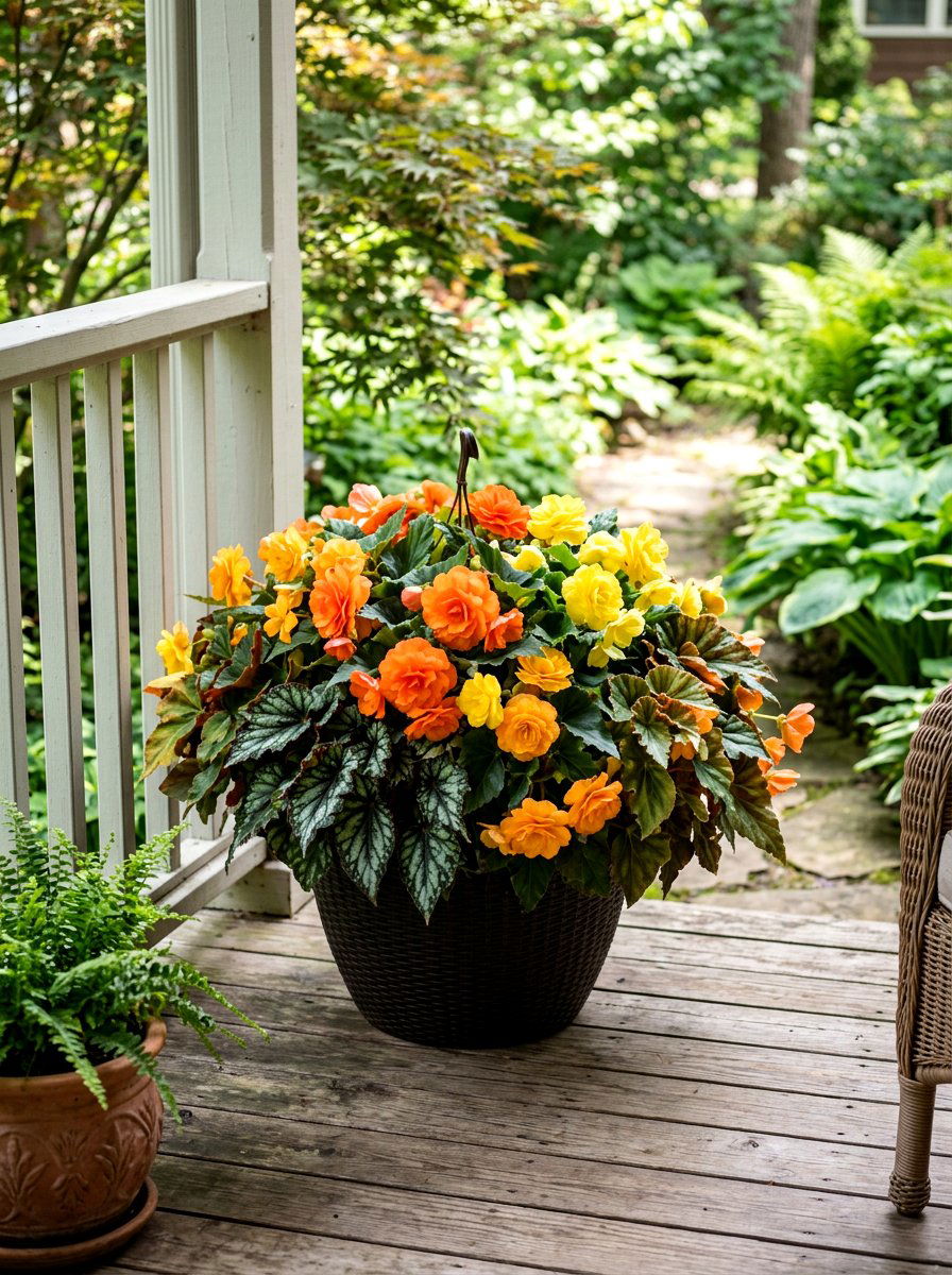 Begonia Shade Basket - 25 Spring Flower Basket Ideas