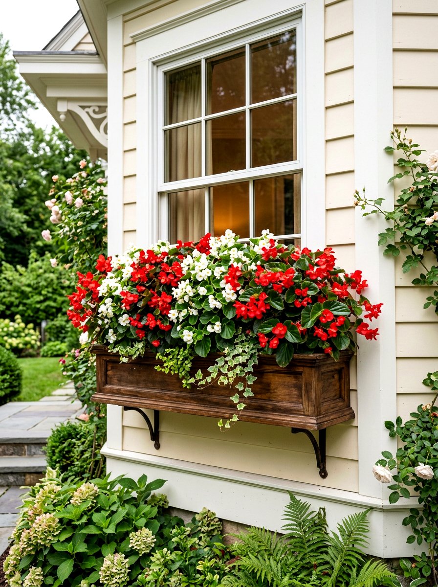 Begonia Window Box - 25 Spring Window Box Ideas